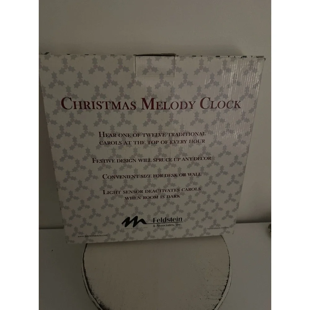 Mark Feldstein Christmas Melody Musical Christmas Wall Clock Vintage Jerry Schur